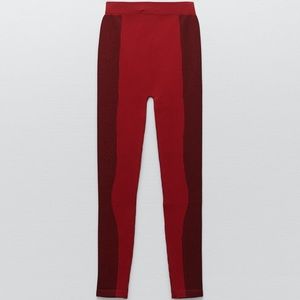 ZARA Seamless Jacquard Ribbed Leggings